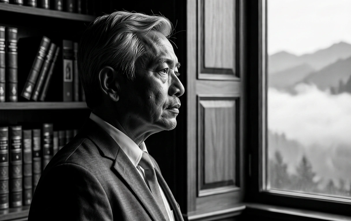 Authoritative male portrait representing wisdom and maturity